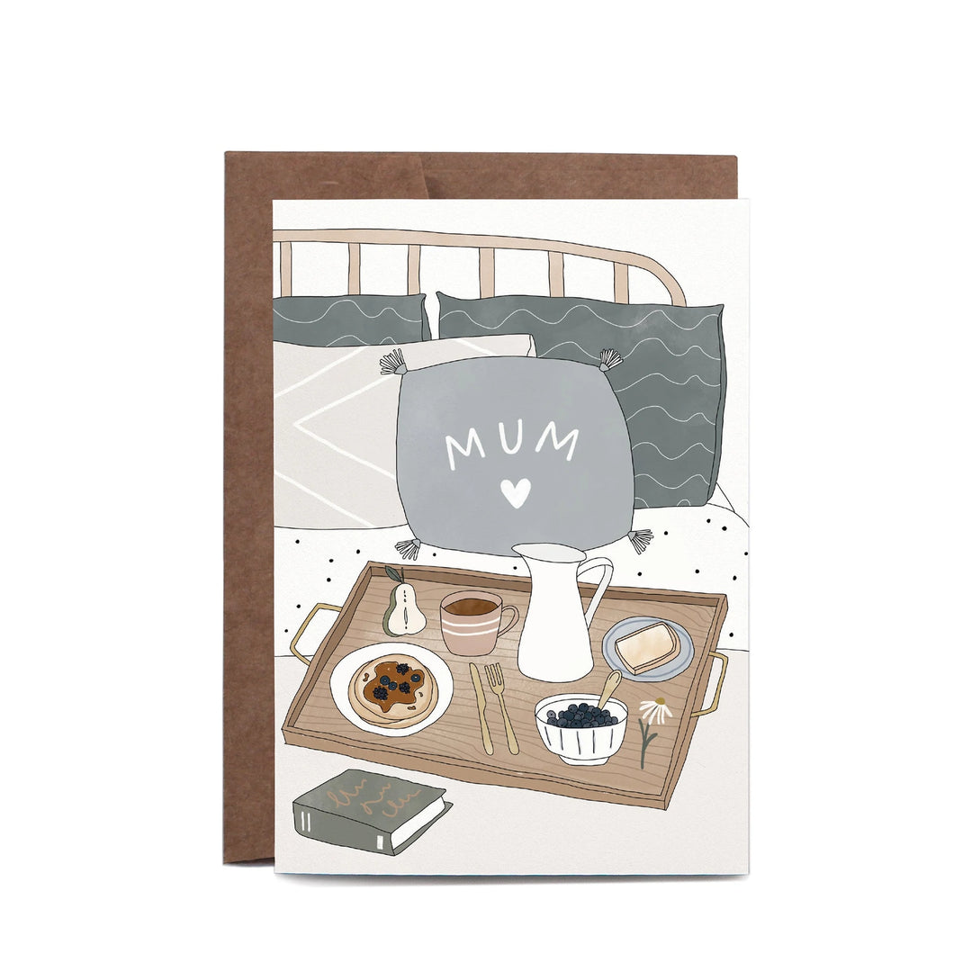 Breakfast in Bed Mother's Day Greeting Card