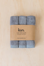 Load image into Gallery viewer, Wash Cloth 3 pack | DUSKY BLUE
