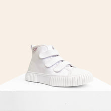 Load image into Gallery viewer, 100% organic cotton high top sneakers in white
