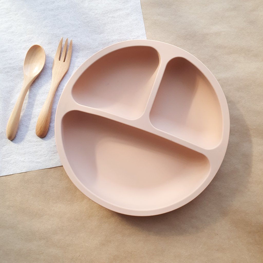 Silicone Divided Plate | Nude