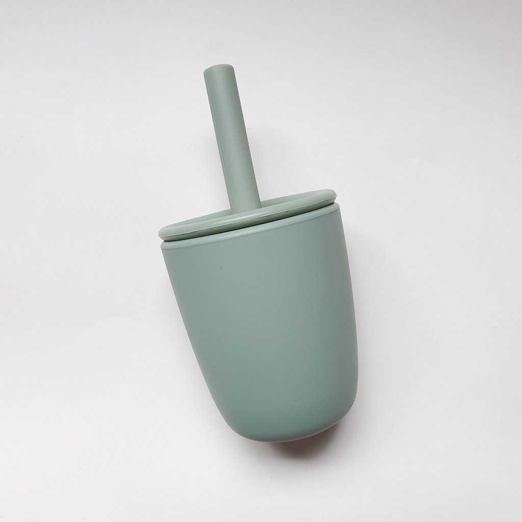 Silicone Straw Cup | Sage