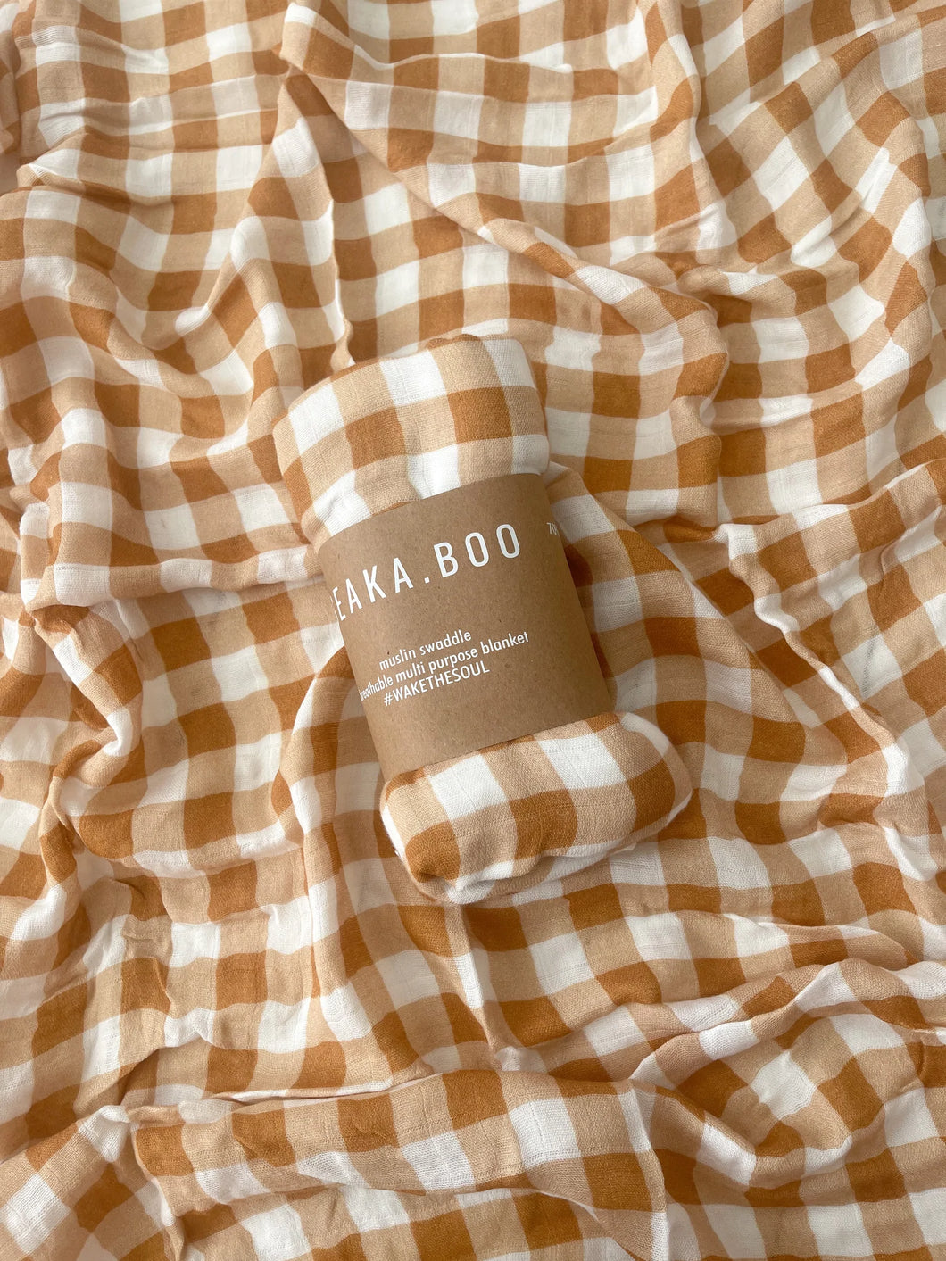 WRAP - Bamboo/Cotton | Almond Gingham