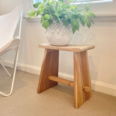 ATTIC TEAK STOOL