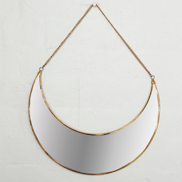 Moon brass mirror
