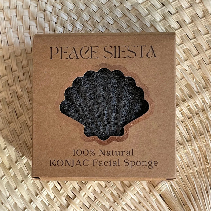 KONJAC Facial Sponge | Charcoal- peace siesta