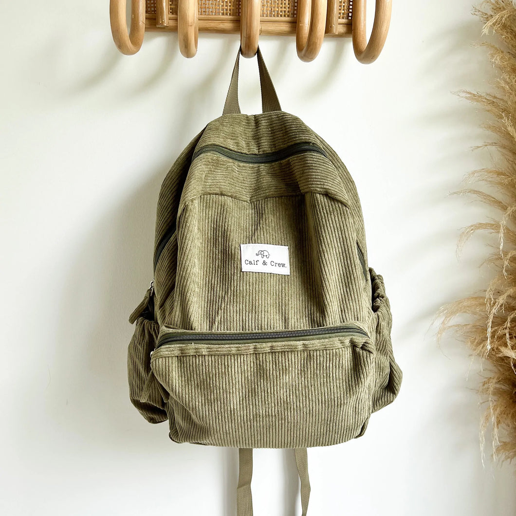 corduroy junior backpack khaki