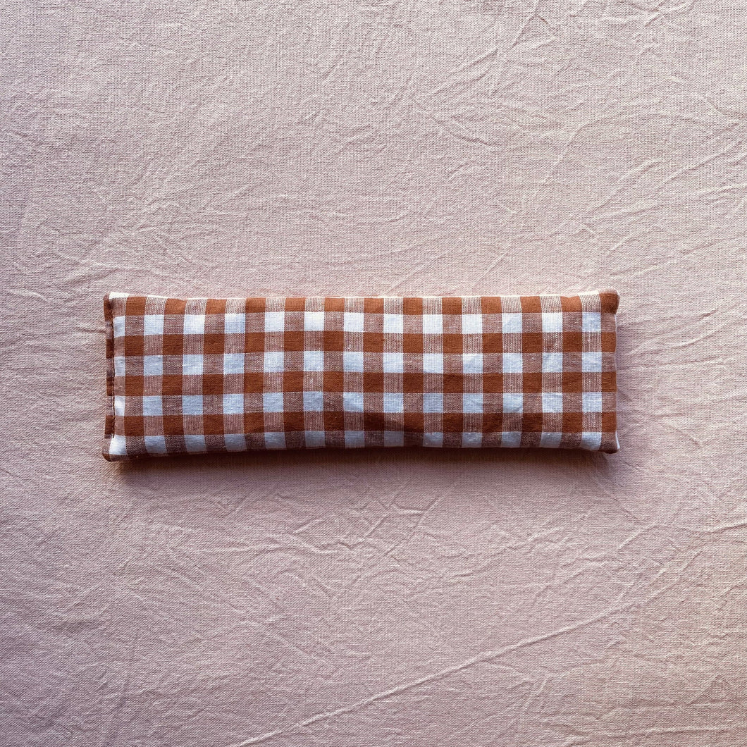 eye pillow gingham linen 