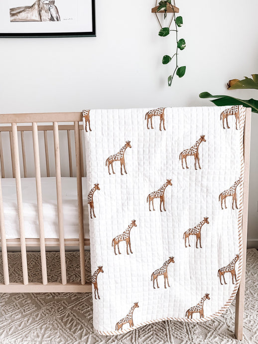 Kantha Cot Quilt | Giraffe