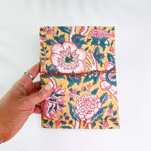 Load image into Gallery viewer, Handmade Recycled Paper Diary Notebook Journal | Yellow
