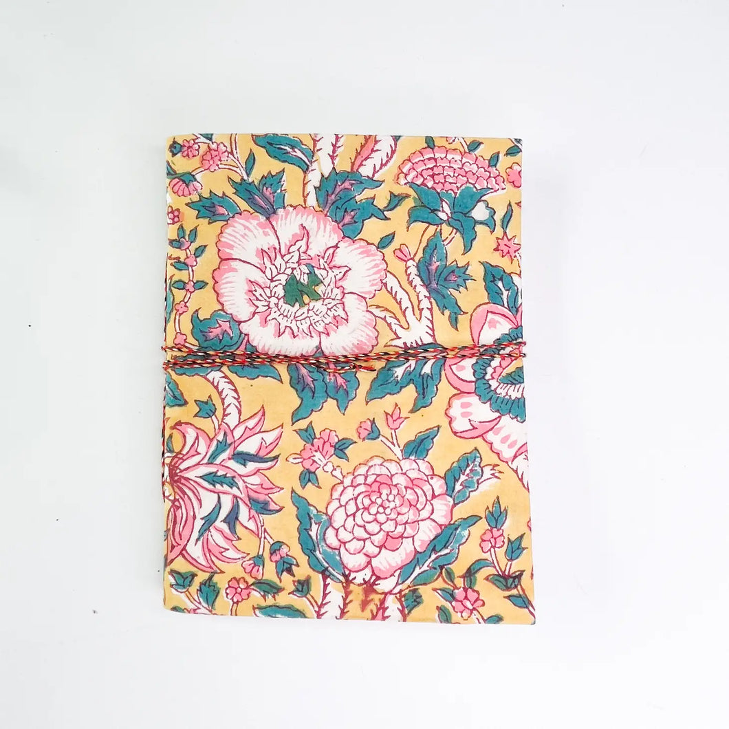 Handmade Recycled Paper Diary Notebook Journal | Yellow