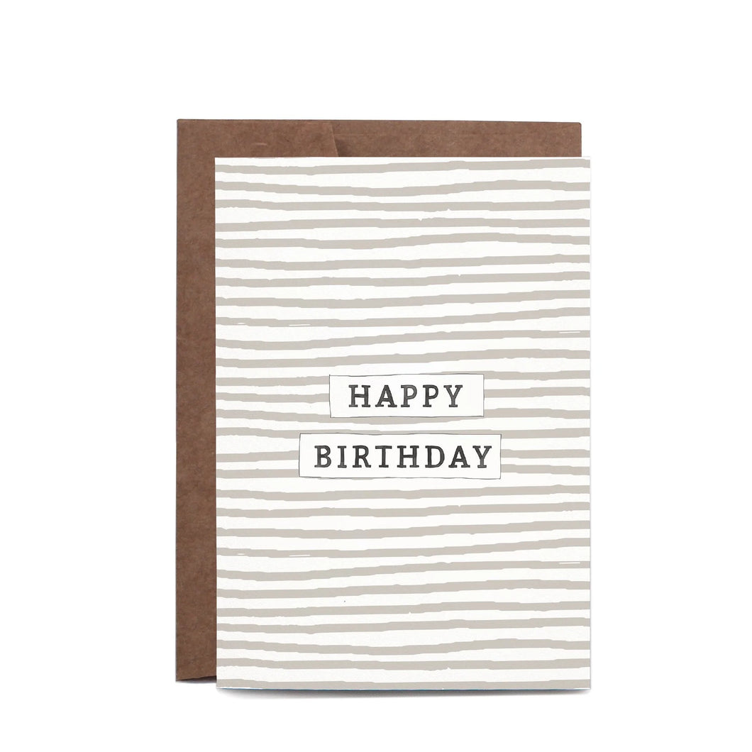 Happy Birthday Stripes Greeting Card
