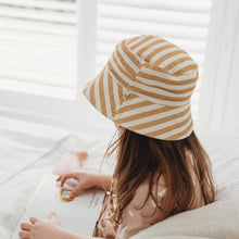 Load image into Gallery viewer, Reversable Bucket Hat- Honey Stripe/ Chloe Floral

