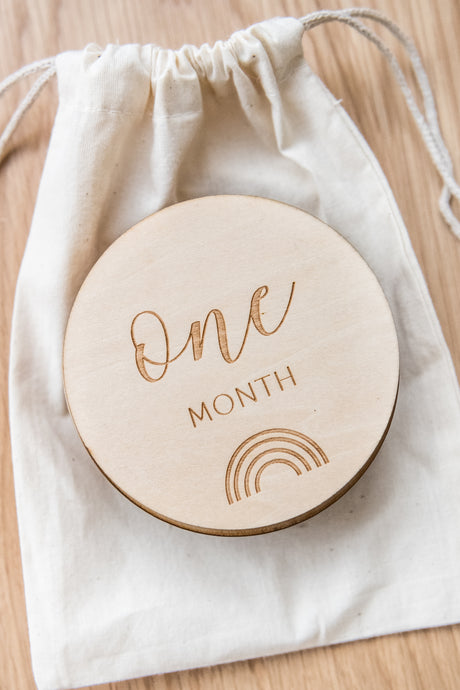 Wooden Monthly Milestone Discs