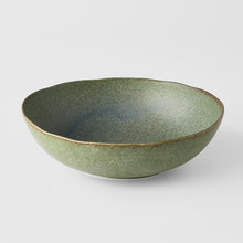 Load image into Gallery viewer, Large Oval Bowl 20cm | Green Fade Glaze
