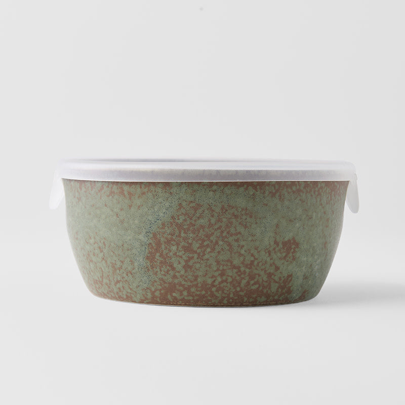 Lidded Bowl 13cm | Green Fade Glaze