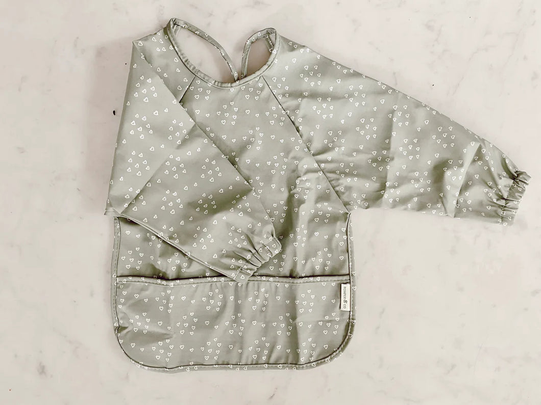 Long Sleeved Bib/ Smock | Hearts