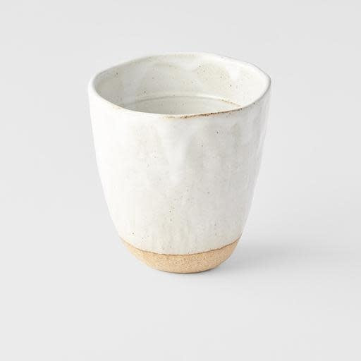 Lopsided Tea Mug | White & Bisque