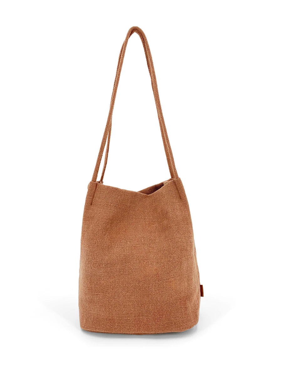 Natural Long Handle Bag | Rust