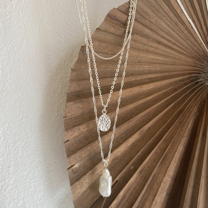 Soraya Layered Necklace | Silver