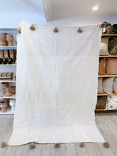 Load image into Gallery viewer, Moroccan Tassel Throw | Ivory &amp; Caramel  250 x 150cm
