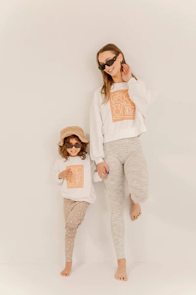 bobby g women's white slouch pullover